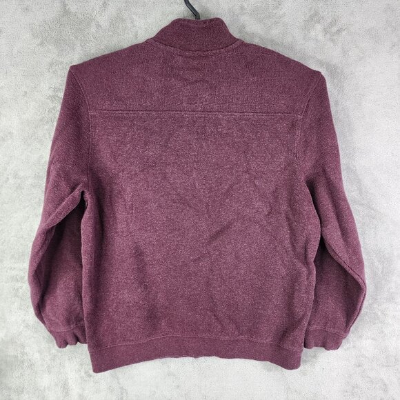 Mens Burgundy Tasso Elba Sweater 1/4 Zip 100% Cotton Long Sleeve Size XL - Picture 7 of 10